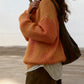 Chunky knit loose-fit V-neck drape sweater | 4 color