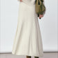 Wool blend soft elegant fishtail hem skirt