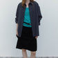 100% cotton mini check pattern mid-length shirt | 3 color