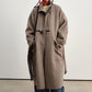 100% wool sharp structured horn buttons coat | 2 color