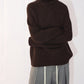 Wool blend relaxed high-neck sweater | 3 color