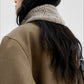 Relaxed fit stand collar silhouette trench coat