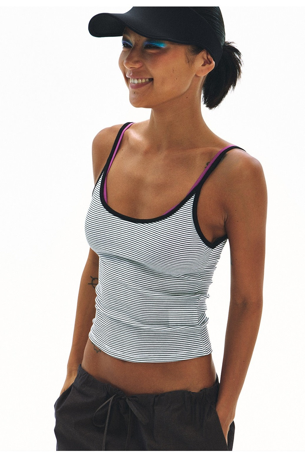Stretch Tencel striped camisole | 4 color