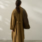 Viscose blend textured spacious trench coat