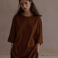Relaxed-fit back split loose T-shirt | 5 color