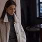 Cotton blend loose fit cocoon silhouette crinkled fabric jacket | 2 color