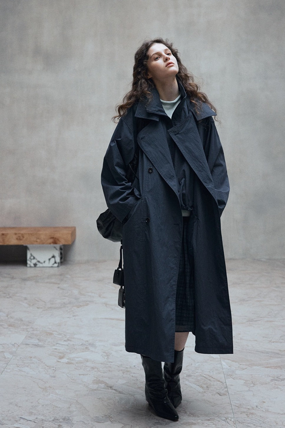 Two-in-one layered trench coat | 2 color