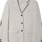Wool-cashmere chic fit mid-length suit jacket