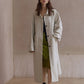 Cotton blend relaxed fit trench coat with a belt |  2 color