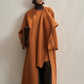 100% wool cape-style shawl collar coat | 4 color