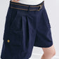 Cotton blend pockets shorts with a belt | 3 color