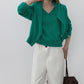 100% wool loose fit v-neck sweater | 2 color