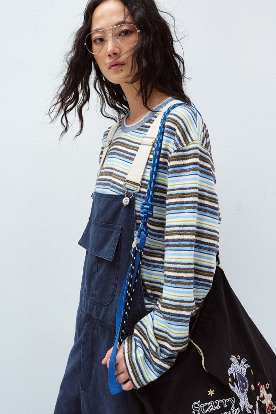 Cotton blend velvet-texture striped T-shirt | 5 color