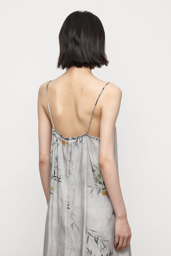 Cuprammonium decent printing slip dress | 3 color