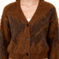 Alpaca blend V-neck casual cardigan | 3 color