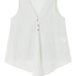 Lyocell blend irregular hemline top | 2 color