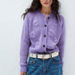 Wool blend hand-crocheted florals airy cardigan | 3 color