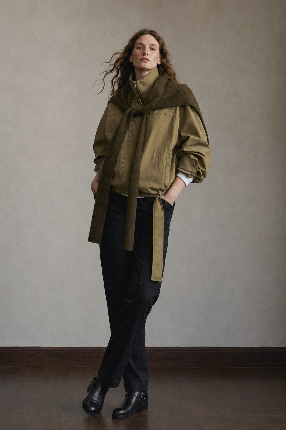 100% cotton relaxed fit jacket | 2 color