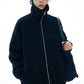 Plush wool-blend “pearl-fleece” oversized jacket | 2 color