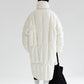 Cocoon-shape stand collar down coat | 2 color