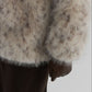 Plush leopard faux-fur boxy cut jacket