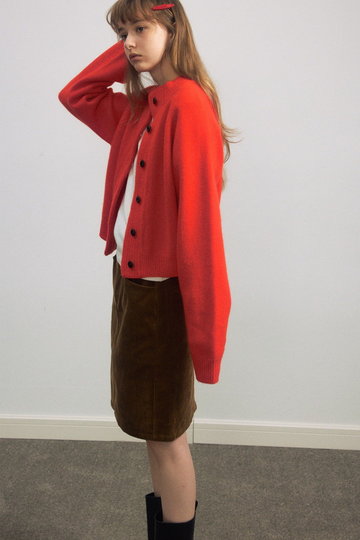 100% wool wide placket cardigan | 5 color