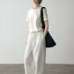 Cotton blend color contrasting neckline T-shirt | 6 color
