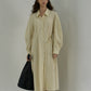 100% cotton cinched waist shirt dress coat | 4 color