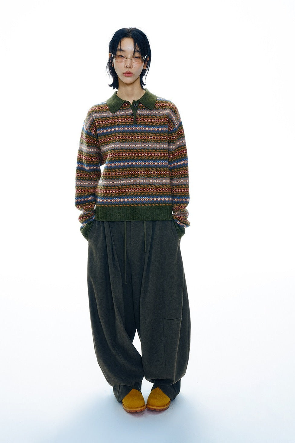 Thick ankle-skimming ultra wide-leg cocoon pants | 4 color