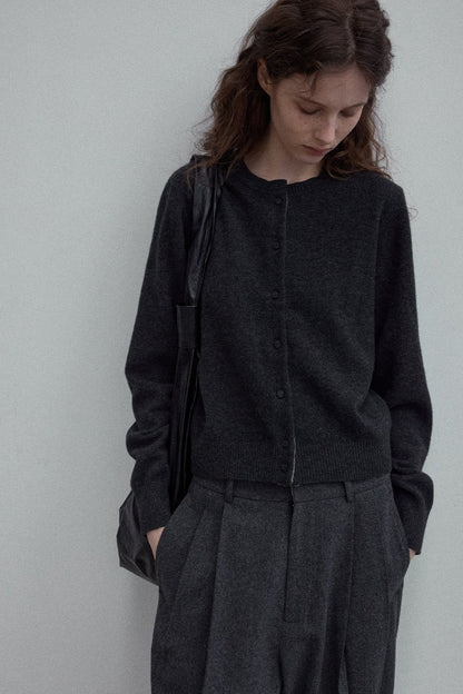 100% wool basic soft cardigan | 10 color