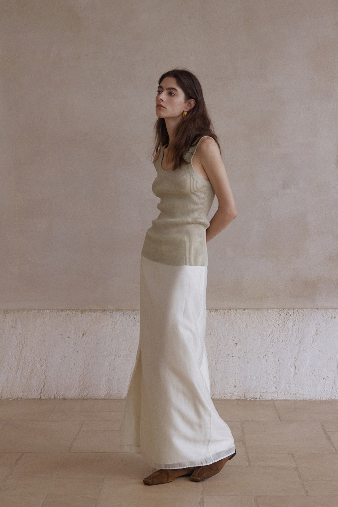 Viscose blend gentle skirt | 4 color