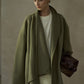 Wool riched loose fit drape collar jacket | 3 color