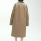 Cotton corduroy color-blocked long padded trench coat | 2 color