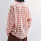 Cotton blend lightweight plaid shirt | 2 color