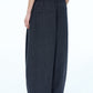 Relaxed fit banana shape cropped casual pants | 4 color