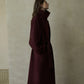 Wool blend loose-fit structured overcoat