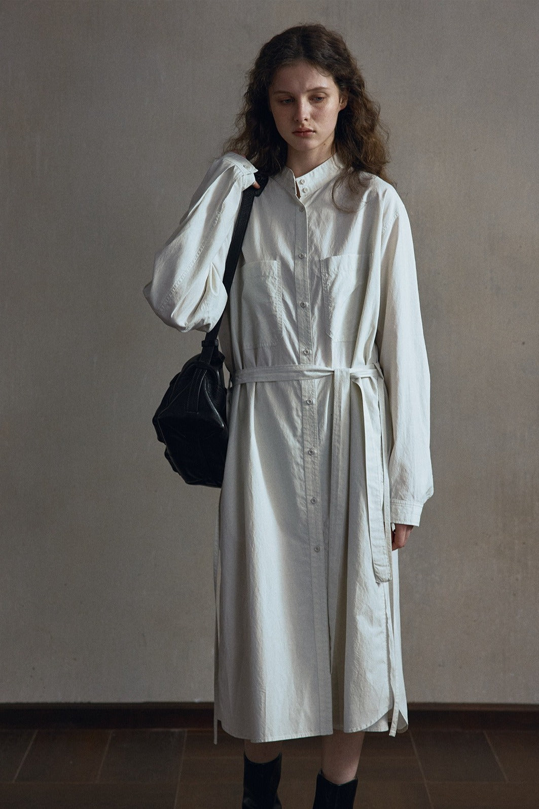 Cotton-viscose shirt dress coat | 2 color