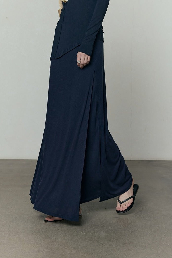 Modal-spandex high-waist maxi skirt | 3 color