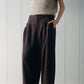 Cotton blend clean-fit silhouetted casual pants | 3 color