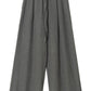 Elastic waistband wide leg straight pants | 3 color