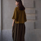 Wool blend loose fit silhouette skirt | 2 color