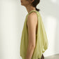 Cotton pleated neckline elegant vest top | 4 color
