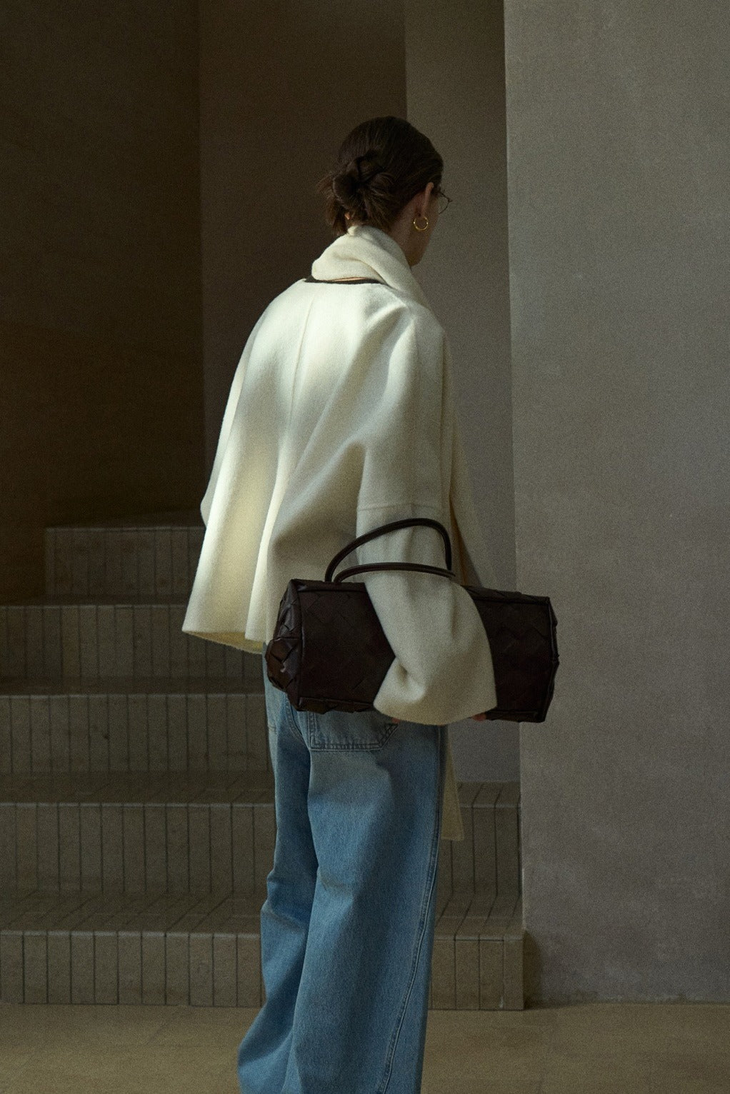 100% wool collarless minimalist design jacket | 3 color