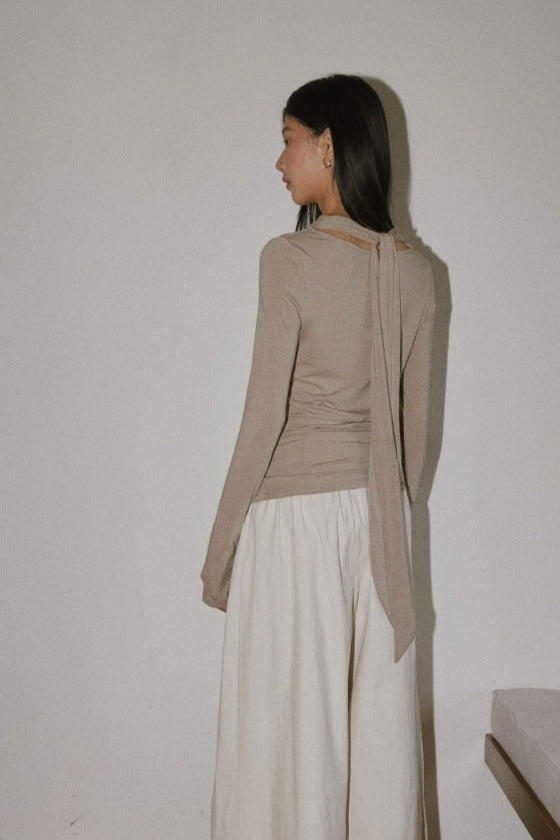 Slim elastic rib cuffs base knit t-shirt | 3 color