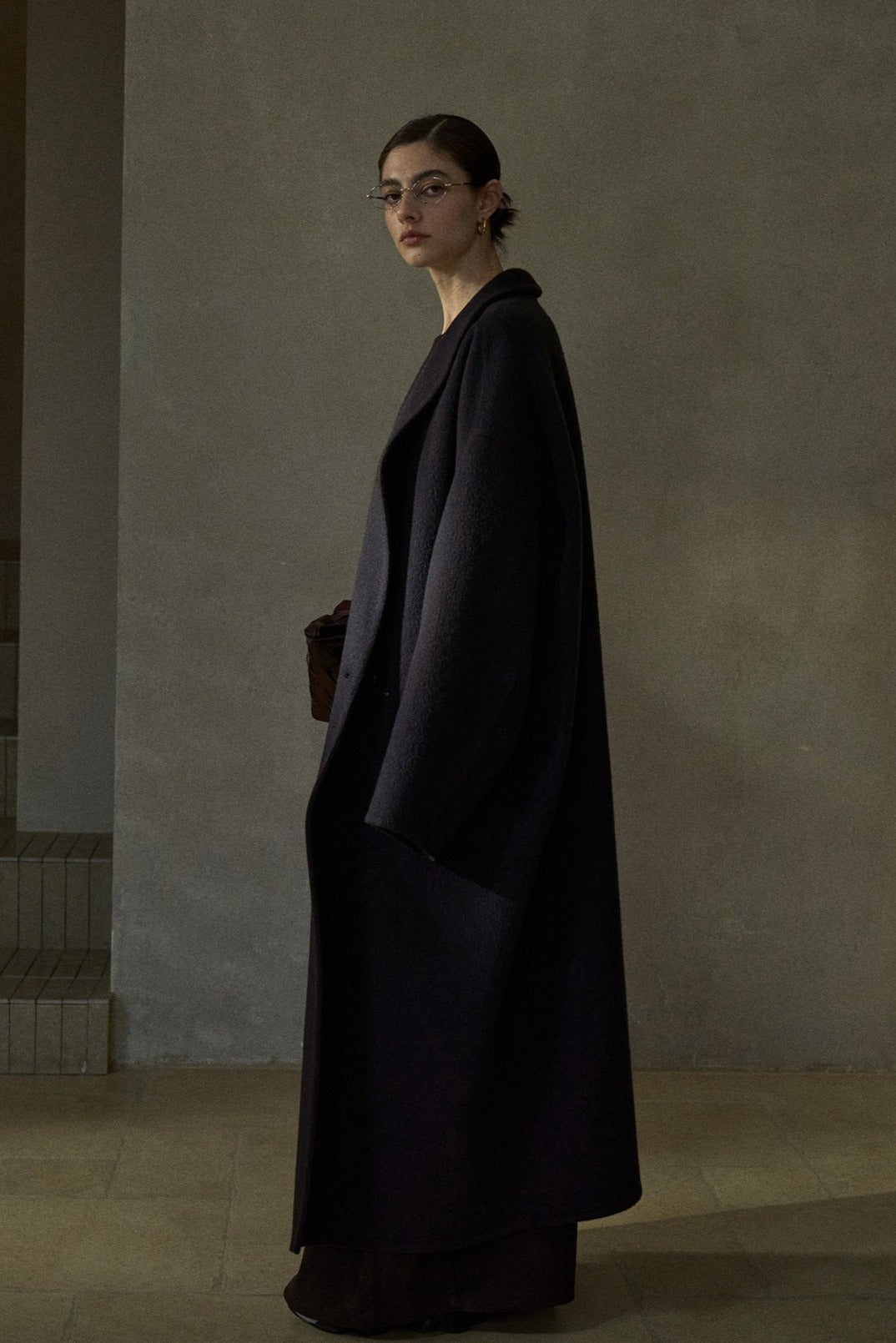 100% wool languid robe style double-faced overcoat | 5 color