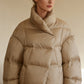Modern stand collar cropped down jacket | 3 color