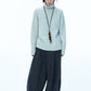 Wool blend high neck sweater | 4 color