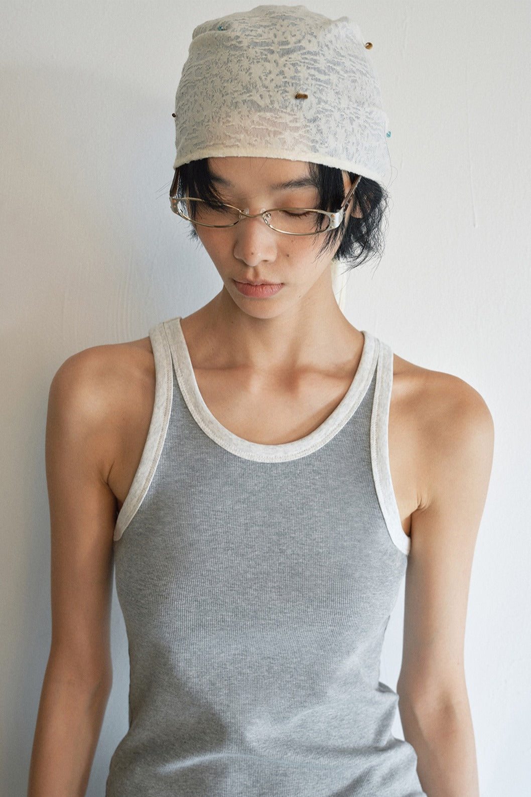 Accesorio unisex de bufanda/cinturón con cuentas, mezcla de algodón | 4 colores