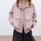 Relaxed-fit soft PU coating jacket | 3 color