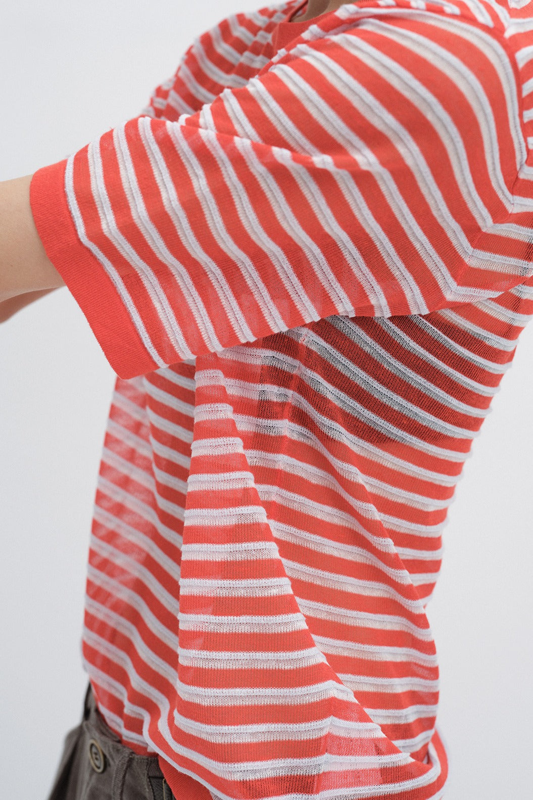 Breathable lightweight striped T-shirt | 3 color